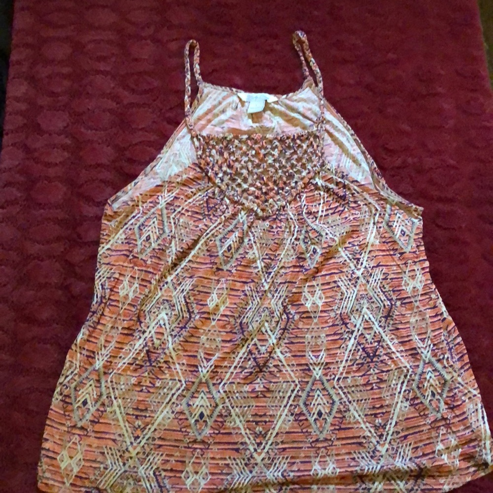 Luck brand orange tank